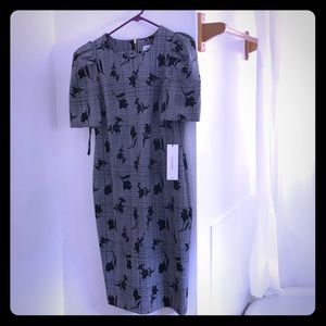 Calvin Klein Floral Puff Sleeve Sheath Dress